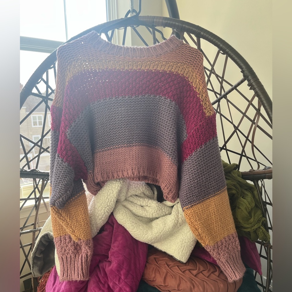 Altar'd State Multicolor Striped Sweater